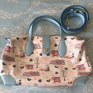 Stoney Clover Lane Pink and Blue Crossbody Bag